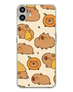 Чехол для Nothing CMF Phone 1 с картинкой «Капибары с апельсинами»