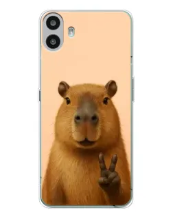 Чехол для Nothing CMF Phone 1 с картинкой «Капибара виктория»