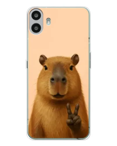 Чехол для Nothing CMF Phone 1 с картинкой «Капибара виктория»