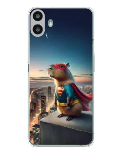 Чехол для Nothing CMF Phone 1 с картинкой «Капи-мен супергерой»