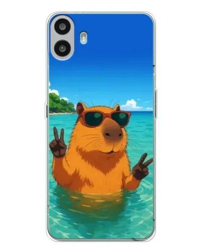 Чехол для Nothing CMF Phone 1 с картинкой «Морская капибара»