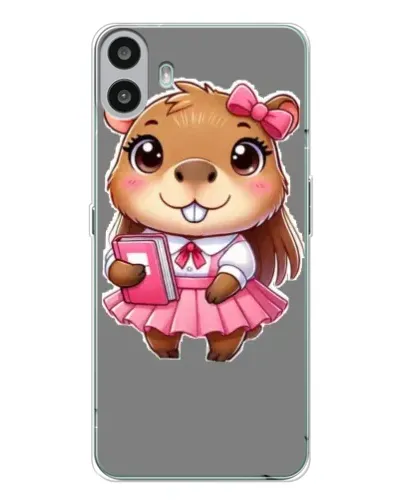 Чехол для Nothing CMF Phone 1 с картинкой «Девочка капибара»