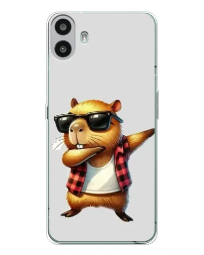Чехол для Nothing CMF Phone 1 с картинкой «Капибара рэпер даб»