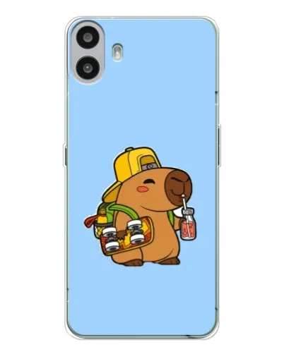 Чехол для Nothing CMF Phone 1 с картинкой «Капибара на скейте»