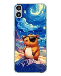 Чехол для Nothing CMF Phone 1 с картинкой «Капибара Ван Гога»