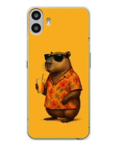 Чехол для Nothing CMF Phone 1 с картинкой «Капибара на отдыхе»