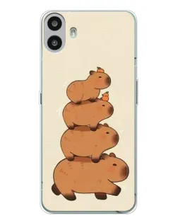 Чехол для Nothing CMF Phone 1 с картинкой «Башня из капибар»