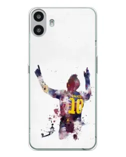 Чехол для Nothing CMF Phone 1 с картинкой «Акварельный Месси Барселона»