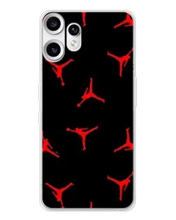 Чехол для Nothing CMF Phone 2 Pro с картинкой «Jordan Red Pattern»