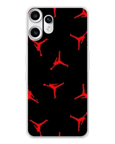 Чехол для Nothing CMF Phone 2 Pro с картинкой «Jordan Red Pattern» Чехол для Nothing CMF Phone 2 Pro с картинкой «Jordan Red Pattern»