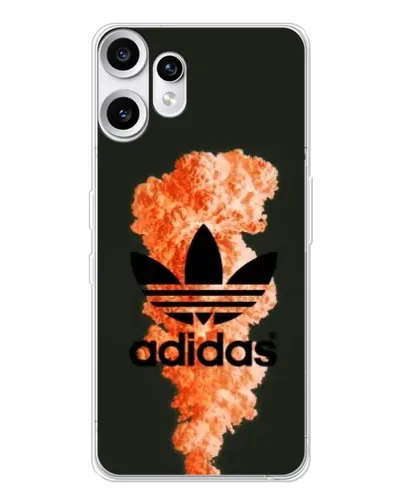 Чехол для Nothing CMF Phone 2 Pro с картинкой «Оранжевый дым Adidas»