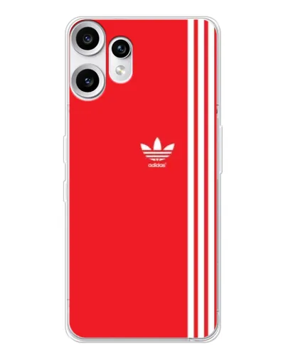 Чехол для Nothing CMF Phone 2 Pro с картинкой «Красный минимализм Adidas»