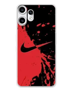 Чехол для Nothing CMF Phone 2 Pro с картинкой «Красные брызги Nike» Чехол для Nothing CMF Phone 2 Pro с картинкой «Красные брызги Nike»