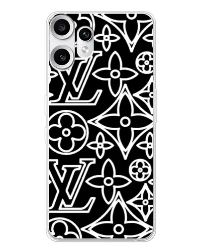 Чехол для Nothing CMF Phone 2 Pro с картинкой «Черно-белый узор LV» Чехол для Nothing CMF Phone 2 Pro с картинкой «Черно-белый узор LV»