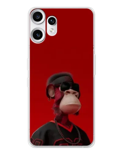 Чехол для Nothing CMF Phone 2 Pro с картинкой «Bored Ape в красном»