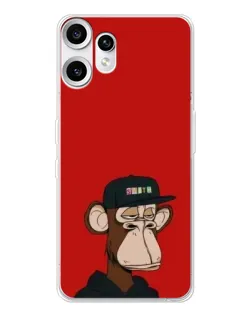 Чехол для Nothing CMF Phone 2 Pro с картинкой «Bored Ape — красный фон» Чехол для Nothing CMF Phone 2 Pro с картинкой «Bored Ape — красный фон»