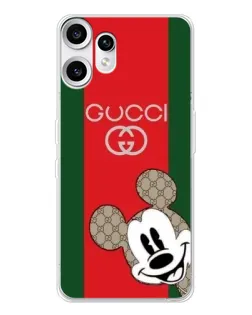 Чехол для Nothing CMF Phone 2 Pro с картинкой «Gucci — полосы и Микки»