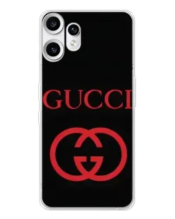 Чехол для Nothing CMF Phone 2 Pro с картинкой «Gucci — красный логотип»
