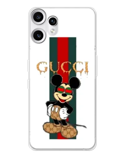 Чехол для Nothing CMF Phone 2 Pro с картинкой «Микки Маус Gucci — полосы» Чехол для Nothing CMF Phone 2 Pro с картинкой «Микки Маус Gucci — полосы»