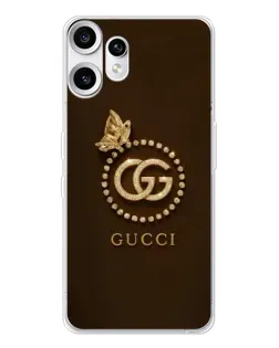Чехол для Nothing CMF Phone 2 Pro с картинкой «Gucci — золотая бабочка»