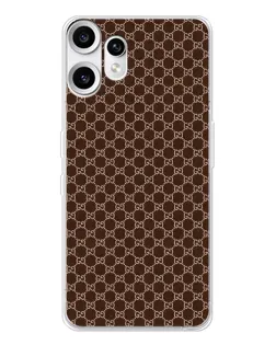 Чехол для Nothing CMF Phone 2 Pro с картинкой «Gucci — шоколадная сетка» Чехол для Nothing CMF Phone 2 Pro с картинкой «Gucci — шоколадная сетка»