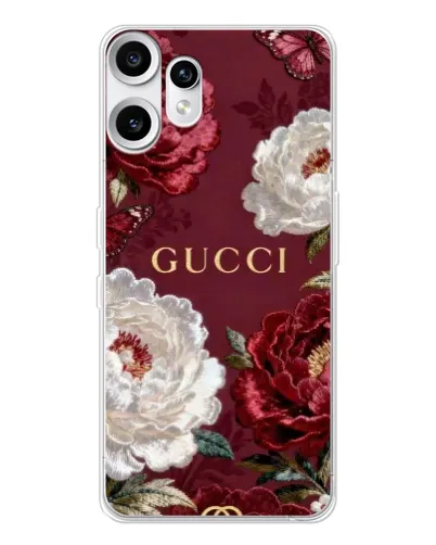 Чехол для Nothing CMF Phone 2 Pro с картинкой «Gucci — бордовые розы» Чехол для Nothing CMF Phone 2 Pro с картинкой «Gucci — бордовые розы»