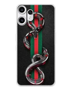Чехол для Nothing CMF Phone 2 Pro с картинкой «Gucci — змея на полосе» Чехол для Nothing CMF Phone 2 Pro с картинкой «Gucci — змея на полосе»