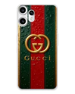 Чехол для Nothing CMF Phone 2 Pro с картинкой «Gucci — фирменная полоса и золото» Чехол для Nothing CMF Phone 2 Pro с картинкой «Gucci — фирменная полоса и золото»