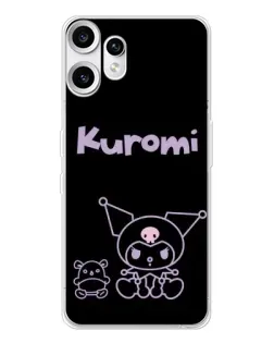Чехол для Nothing CMF Phone 2 Pro с картинкой «Kuromi — черный минимализм»