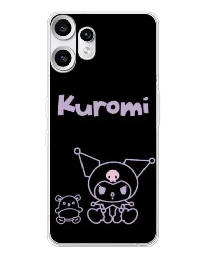 Чехол для Nothing CMF Phone 2 Pro с картинкой «Kuromi — черный минимализм»