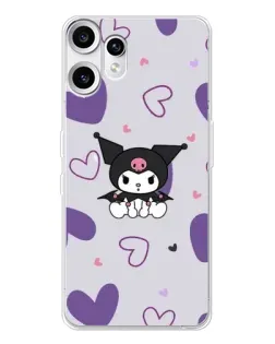 Чехол для Nothing CMF Phone 2 Pro с картинкой «Kuromi и лавандовые сердца»