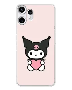 Чехол для Nothing CMF Phone 2 Pro с картинкой «Kuromi и сердце»