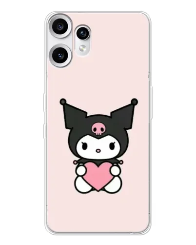 Чехол для Nothing CMF Phone 2 Pro с картинкой «Kuromi и сердце»