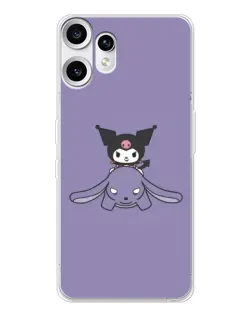 Чехол для Nothing CMF Phone 2 Pro с картинкой «Kuromi на лиловом фоне»