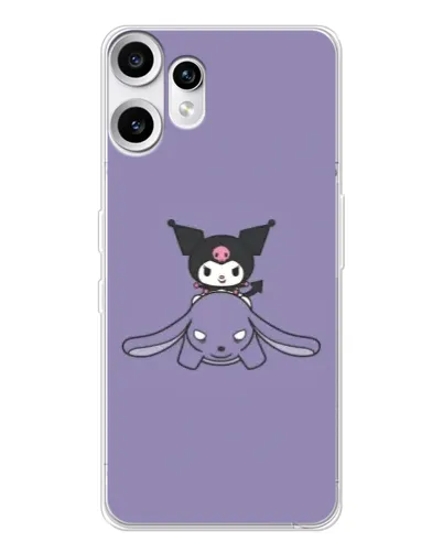 Чехол для Nothing CMF Phone 2 Pro с картинкой «Kuromi на лиловом фоне»