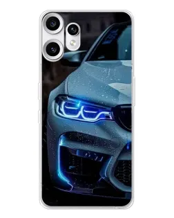 Чохол для Nothing CMF Phone 2 Pro з картинкою «Погляд BMW з синіми фарами»