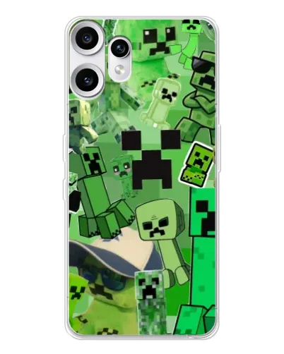 Чехол для Nothing CMF Phone 2 Pro с картинкой «Криперы Minecraft»
