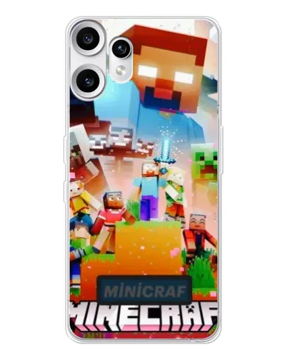 Чехол для Nothing CMF Phone 2 Pro с картинкой «Minecraft герои игры»