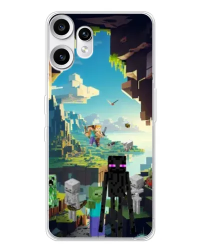 Чехол для Nothing CMF Phone 2 Pro с картинкой «Эндермен в лесу»