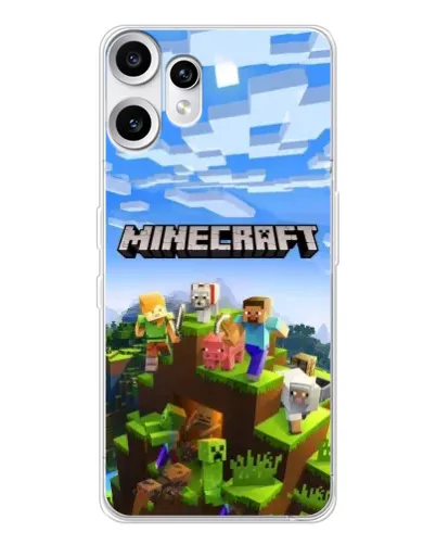 Чехол для Nothing CMF Phone 2 Pro с картинкой «Minecraft классический мир»