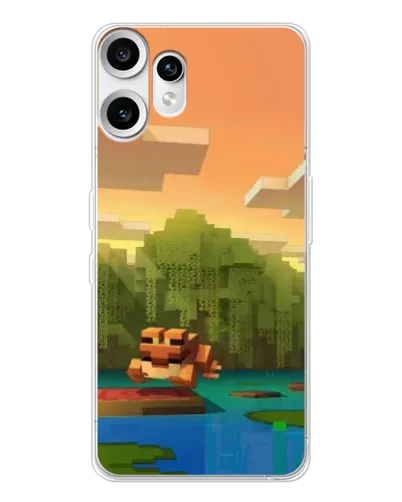 Чехол для Nothing CMF Phone 2 Pro с картинкой «Майнкрафт закат солнца»