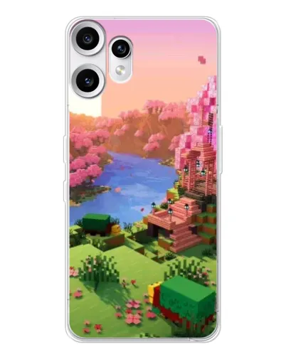 Чехол для Nothing CMF Phone 2 Pro с картинкой «Розовое дерево Minecraft»