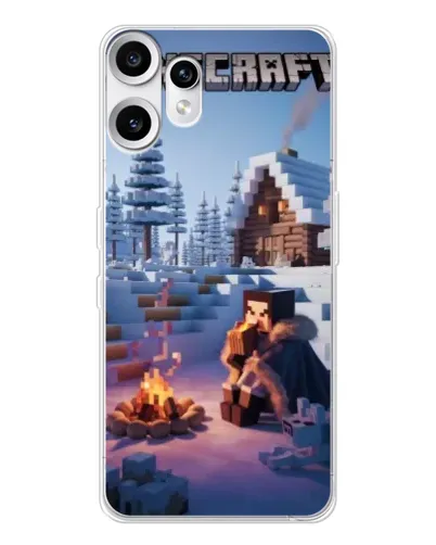 Чехол для Nothing CMF Phone 2 Pro с картинкой «Зимний Minecraft»