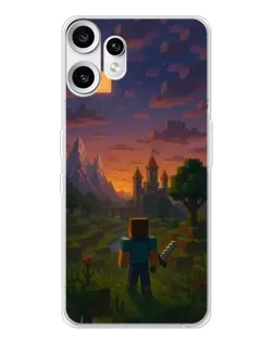 Чохол для Nothing CMF Phone 2 Pro з картинкою «Стів біля вежі» Чохол для Nothing CMF Phone 2 Pro з картинкою «Стів біля вежі»