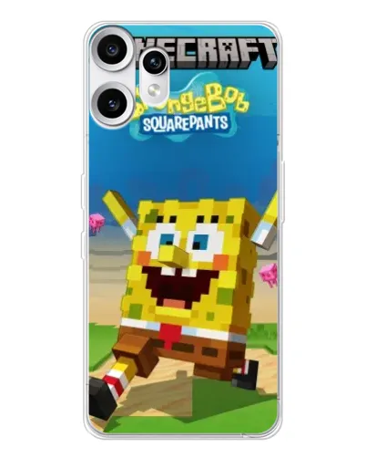 Чехол для Nothing CMF Phone 2 Pro с картинкой «Губка Боб Minecraft» Чехол для Nothing CMF Phone 2 Pro с картинкой «Губка Боб Minecraft»