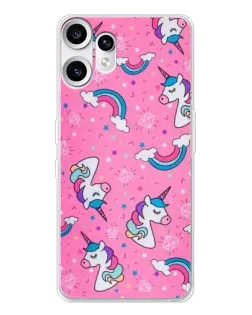 Чохол для Nothing CMF Phone 2 Pro з картинкою «Unicorn паттерн рожевий» Чохол для Nothing CMF Phone 2 Pro з картинкою «Unicorn паттерн рожевий»