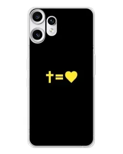 Чохол для Nothing CMF Phone 2 Pro з картинкою «Серце та Хрест»