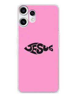 Чохол для Nothing CMF Phone 2 Pro з картинкою «Рожевий символ Jesus»