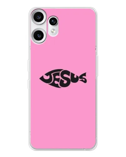 Чохол для Nothing CMF Phone 2 Pro з картинкою «Рожевий символ Jesus»