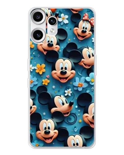 Чехол для Nothing CMF Phone 2 Pro с картинкой «Паттерн Микки и Минни»